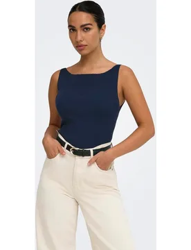 Top de mujer sin mangas con escote barco - JDY - FashionsVida
