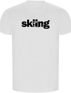 T-shirt à Manches Courtes Word Skiing Eco White S - Kruskis - FashionsVida