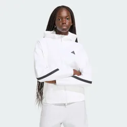FELPA CON CAPPUCCIO E ZIP INTEGRALE Z.N.E. 2XS White