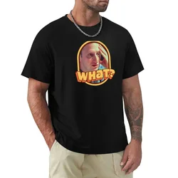 What? T-Shirt Basic Crew Neck Short Sleeve Top