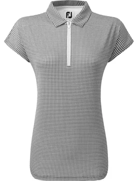 Polo Hahnentritt, schwarz/weiss xs - FootJoy - FashionsVida