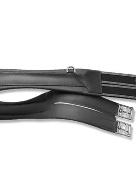 Prestige Ledersattelgurt mit Elastikzug A4 schwarz 145 cm - Prestige Italia - FashionsVida