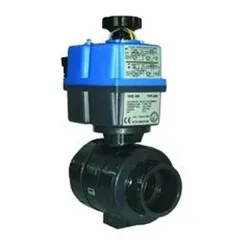Ø50 Ac/dc Pvc-u Ball Valve Industrial Ptfe-epdm Ellectrically Actuated+bsr Safety Block 24-240v Grey One Size unisex