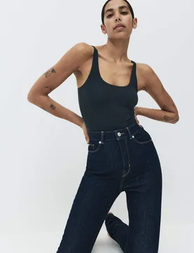 Body Soft™ Smoothing High Leg Body Black female - Body by M&S - FashionsVida