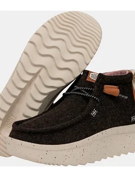 Botines de mujer de tejido con cordones elásticos - HeyDude - FashionsVida