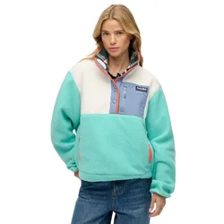 Veste Colour Block Fleece Pull Over Rich Turquoise XL