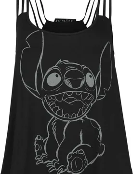 Disney Top - Stitch - Sit - S - für Damen - Größe S - schwarz - EMP exklusives Merchandise! - Frauen - female - Lilo & Stitch - FashionsVida