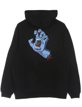 Felpa Cappuccio Uomo Screaming Hand Chest Hood Black - Santa Cruz - FashionsVida