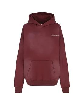 Sweat à capuche - Hoodie MAT ESSENTIALS rouge foncé XS - Another Cotton Lab - FashionsVida