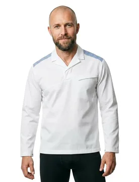 Chemise à Manches Longues Food & Care 20252 White / Azure Blue 3XL - MASCOT - FashionsVida