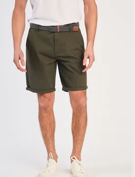 Cotton Mens Belted Chino Shorts - - Size: S - Tokyo Laundry - FashionsVida