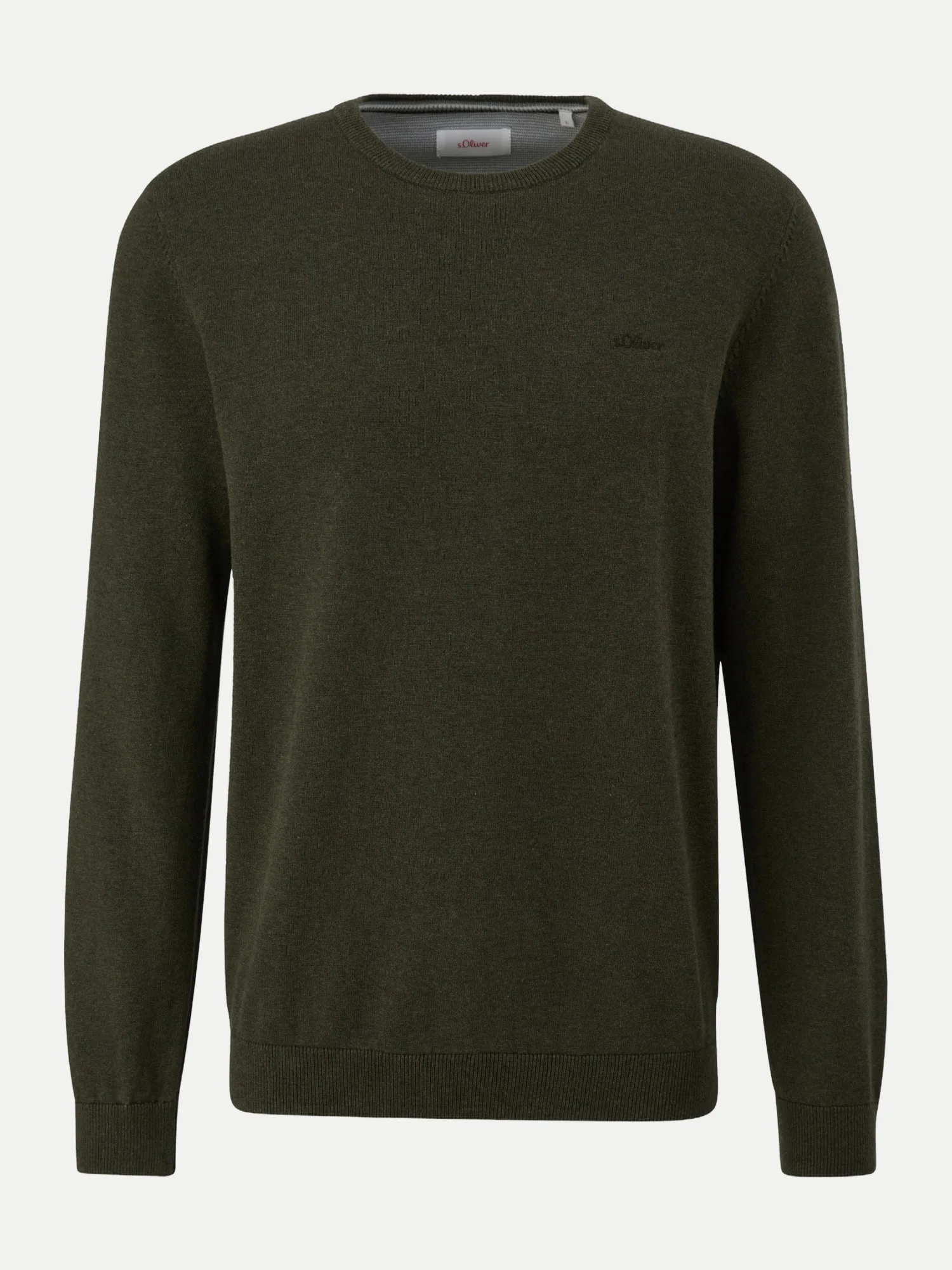 RED LABEL Strickpullover mit Logo-Stickerei Grün 3XL - S. Oliver - FashionsVida
