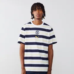 Tee Shirt Om Football Culture Aop blanc/marine m