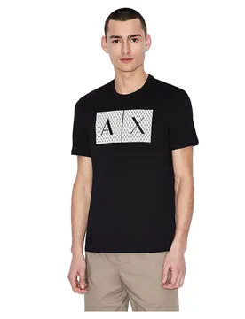 Exchange Maglietta A Maniche Corte Con Collo A V 8nztck_z8hz Black S - Armani - FashionsVida