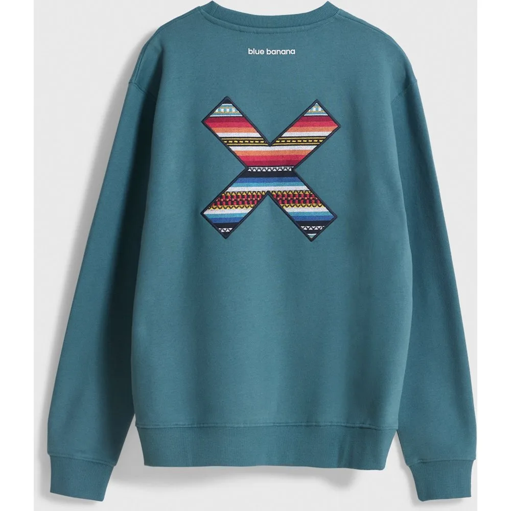 Sudadera de hombre de 100% algodón orgánico classic amazon green - Blue Banana - FashionsVida