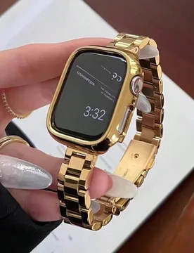 Pieza Correa de reloj ajustable de acero inoxidable para mujer, apta para Ultra3 2 1 SE S10 S9 S8 S7 S6 S5 S4 S3 S2 S1 Series Smartwatch, de 38mm 40mm - Shein - FashionsVida