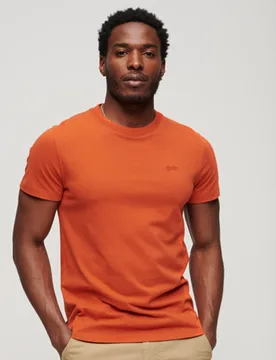Superdry Herren Essential T-shirt aus Bio-baumwolle mit Micro-logo Orange - Größe: M - 29.99 - FashionsVida