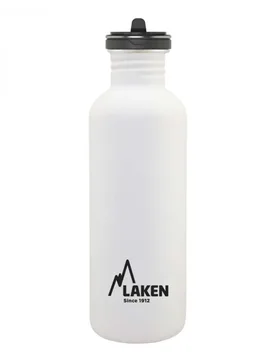 Bouteille à Débit Basique Acier Inoxydable 1l White One Size - Laken - FashionsVida