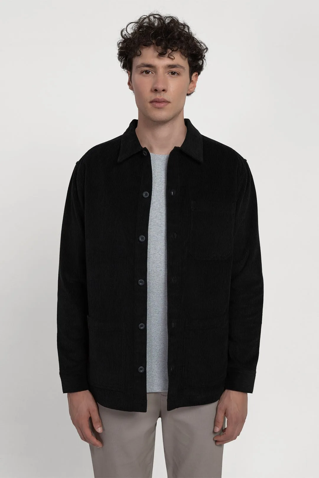 Mens Cord Overshirt - - Size: M - Larsson & Co - FashionsVida