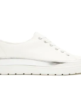 Womens Cup Sole Trainers - White - Size Uk 3.5 - By Caprice - FashionsVida