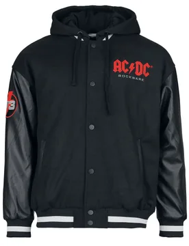Collegejacke - EMP Signature Collection - XL - für Männer - Größe XL - schwarz/grau - EMP exklusives Merchandise! - Männer - male - AC/DC - FashionsVida
