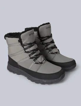 Filey' Mens Snow Boots Faux Fur Lined Proof Winter Shoes Khaki - Mountain Warehouse - FashionsVida
