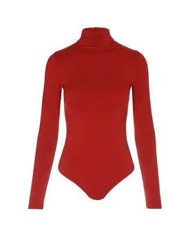 Body SEAMLESS WOOL cramoisi rouge foncé L - Wolford - FashionsVida