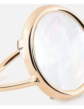 Anillo Disc Rings de oro y nácar - Ginette NY - FashionsVida