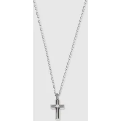 Colgante de oro blanco con diamante