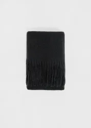 Schal aus gebürstetem Garn Schwarz OS