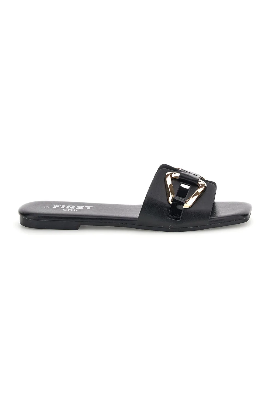 Ciabatte nere con morsetto PRE5413 37 - THE FIRST CHIC - FashionsVida