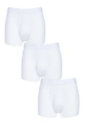Pack White 95% Modal Hipster Trunks Men's Large - - White - Size: Large