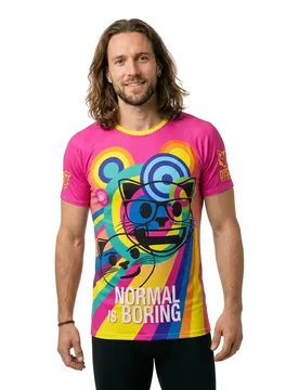 Maglietta A Maniche Corte Emoji Normal Is Boring Multicolour XL - OTSO - FashionsVida