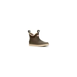 Unisex Ankle Deck Rubber Brown Wellington Boots - Size Uk 6