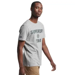 Maglietta A Maniche Corte Vintage Corp Logo Marl Athletic Grey Marl S