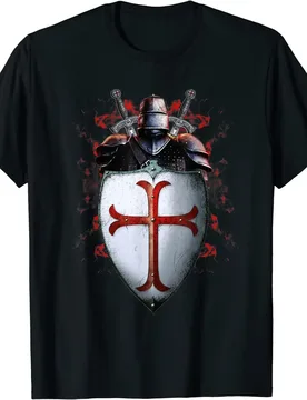 Knights Templar Flag Helmet Cross Men T-Shirt Short Sleeve Casual 100% Cotton Summer T-Shirts - Aliexpress - FashionsVida