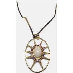 Colgante de oro y rosa