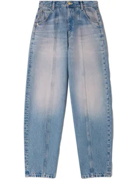 Vaquero de mujer ancho talle alto desteñido 100% algodón - sandro - FashionsVida