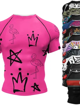 Cody Lentin Men's Short-Sleeved T-Shirt, Pink, Jiu-Jitsu BJJ Sport-Shirt, Heat Transfer Printing Process, Running Training Style - Aliexpress - FashionsVida