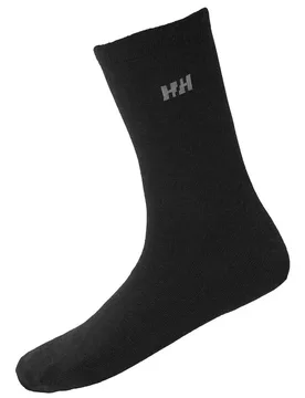 Everyday Wool Long Socks 2 Pairs Black UK 3.5-5 Men,Women - Helly Hansen - FashionsVida