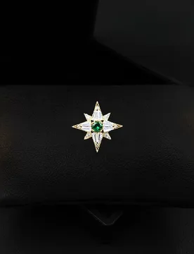 Vintage Eight Pointed Star Lapel Pin for Women Luxury Green Crystal Elegant Shirt Collar Accessory Anti-Slip Fashion Jewelry - Aliexpress - FashionsVida