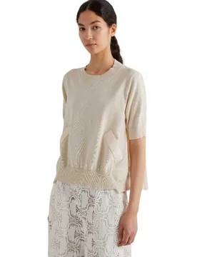MAGLIA Donna CON INSERTI IN TESSUTO - MEIMEIJ - FashionsVida