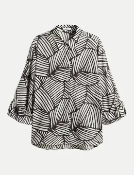 Hemdbluse Felora botanical Schwarz 38 - Opus - FashionsVida