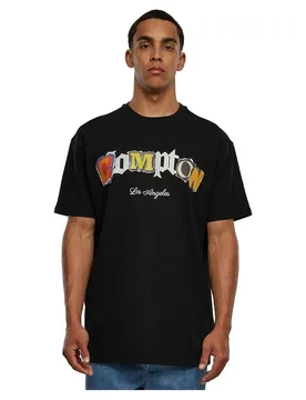 Maglietta A Maniche Corte Compton L.a. Oversize Black XS - Mister TEE - FashionsVida