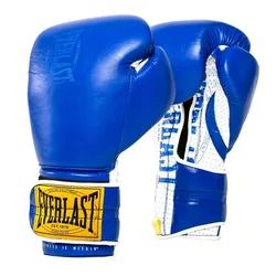 Gants De Boxe En Cuir Synthétique 1910 Sparring Hook&loop Blue 14 oz