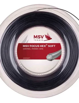 Focus Hex Soft 200 M Tennis Reel String Black 1.30 mm - Msv Tennis - FashionsVida