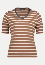 Shirt mit Streifenmuster Braun 40