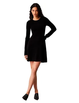 Vestito A Maniche Lunghe J20j22156 Black M - Calvin Klein - FashionsVida