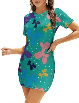 Balloon Dogs Short-Sleeved Dress dress for woman summer dresses womens 2026 elegant dresses plus sizes Bridesmaid dress woman - Aliexpress - FashionsVida