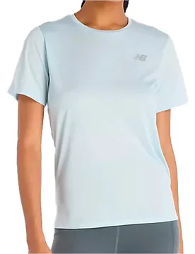 Sport essentials camiseta entrenamiento manga corta mujer Azul (L) - New Balance - FashionsVida